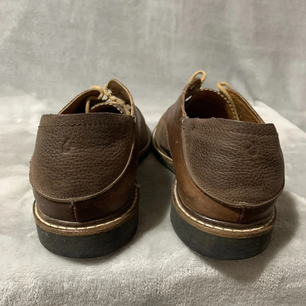 OluKai Walino Shoes Mens Size‎ 10 Brown Leather Oxford Dress Rubber Sole 10257
